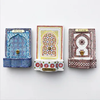 Buzdolabı Mıknatısları Souvnirs Irak Dubai Kuveyt Buzdolabı Çıkartmalar Orta Doğu Mozaik Turizm El Sanatları 3D Temizleme Masası Ev Dekor
