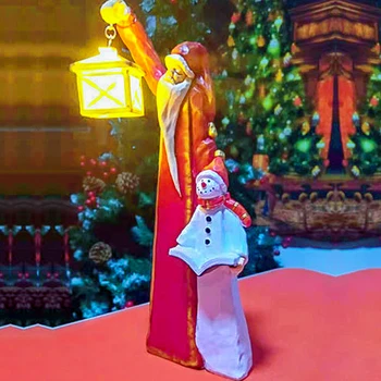Büyük Boy Noel Süsler Noel Baba Kardan Adam Reçine El Sanatları Noel Dekorasyon Hediye İçin Çocuk Sahne Düzeni Bahçe Süslemeleri