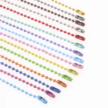 CHONGAI 10 adet Renkli Top Boncuk Zincirler Uyar Anahtarlık/Bebek / Etiket El Etiketi Konektörü dıy bilezik Takı Yapımı Aksesuarları
