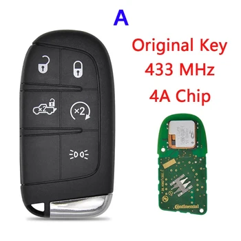 CN017023 Orijinal 4/5 Düğme 2015-2019 Fıat 500 500L 500X akıllı anahtar Uzaktan Kumanda 4A HITAG AES Çip M3N-40821302/735637066