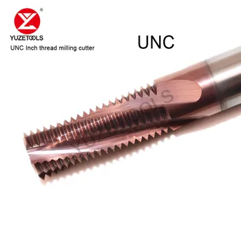 CNC Karbür Amerika UNC Kesici Tam Diş İplik freze kesicisi UNC9 / 16-18 Tungsten Çelik End Mill İşleme Alüminyum Çelik