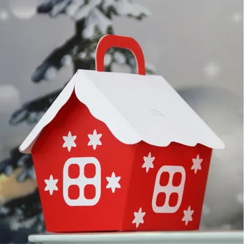 DABONAS 10 adet Merry Christmas Kurabiye Kutusu Karton Kek Kutusu Şeker Kutuları Noel Partisi için