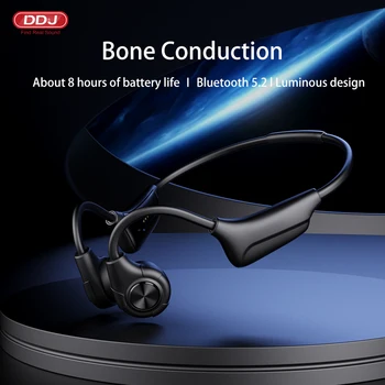 DDJ Kemik İletim Kulaklık Aydınlık Tasarım Bluetooth Kablosuz Hifi Kulak kancası mikrofonlu kulaklık Kulaklık xiaomi samsung İçin