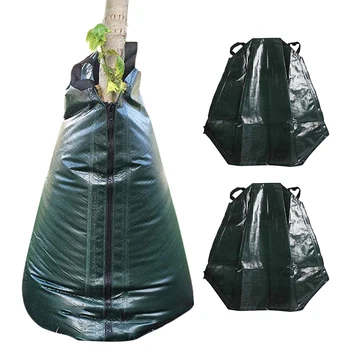 Damla Sulama Çantası Ağacı Sulama Çantası 20 Galon Yavaş Salınımlı Çanta Bahçe Otomatik Sulama Aracı Yeni Dikilen Koyu Yeşil
