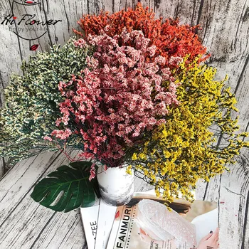 Doğal Gerçek Korunmuş Kristal Çim Renkli Kurutulmuş Çiçek buketi Ev Düğün Dekorasyon İçin Mevcut DIY Çiçek Düzenleme