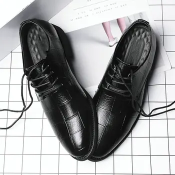 El yapımı İtalyan Tarzı Retro Erkek Deri Elbise Resmi İş Oxfords Ayakkabı erkek parti ayakkabıları Büyük boy 2020 uu78