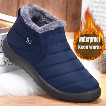 Erkekler için erkek Kış Bot Moda Ayakkabı Ayakkabı Polar Sıcak ayak Bileği Kaymaz Yeni Botines Kar Bot su Geçirmez Kış Bot 2022 