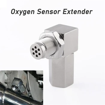 Evrensel Oksijen Sensörü Genişletici 90 Derece 02 Bung Uzatma katalitik konvertör O2 Oksijen Sensörü Spacer Araba Aksesuarları