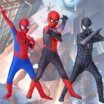 Film Klasik Demir Örümcek Adam Cosplay Ekli Maske İnanılmaz Süper kahraman Çocuklar İçin Yetişkin Cadılar Bayramı Partisi Kostüm Bodysuit