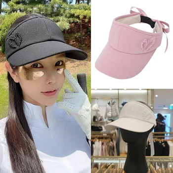 Golf Kap Orijinal Kadın Çatısız Şapka Güneş Koruma Çok Yönlü Kore Spor Açık Golf Moda Boş silindir şapka