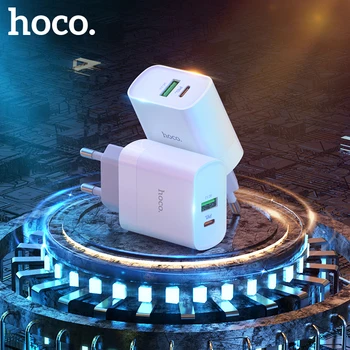 HOCO Mini Şarj AB Tak USB Şarj Cihazı Hızlı Şarj PD20W + QC18W Hızlı Şarj Adaptörü iPhone 14 13 12 Pro Max Huawei Xiaomi
