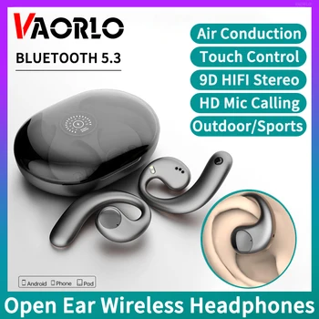 Hava İletim TWS kablosuz kulaklıklar Stereo Açık Spor Koşu Bluetooth 5.3 Kulaklık Kulak Kancası Gürültü Önleyici Kulaklıklar