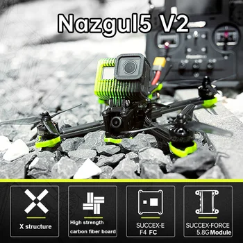 IFlight Nazgul5 V2 YILDIRIM F7 BLHELİS 45A 800 mw VTX Yarış Kamerası R1 XING-E 2207 1800KV 6 S 2750KV 4 S 240mm 5 inç FPV Serbest Drone