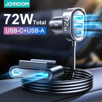 Joyroom 5 USB Bağlantı Noktaları Araç şarj Tipi C PD 3.0 Hızlı Şarj QC 3.0 Hızlı Şarj Araç Telefonu iphone şarj cihazı Xiaomi Samsung