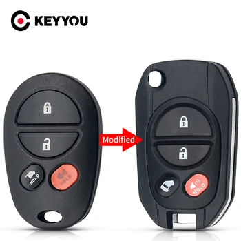 KEYYOU Toyota Sienna 2004-2016 İçin Yedek 3 + 1 Düğmeler Araba Anahtarı Kabuk Fob Kontrol Araba Anahtarı Fob Vaka Kapak Oto Araba Aksesuarları