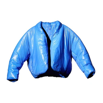 Kanye West Mavi ceket hip-hop üst Erkekler Kadınlar 1: 1 Yüksek Kaliteli Aşağı Bombacı Beyzbol Boy Sezon 6 Streetwear palto Ceketler