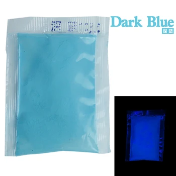 Karanlık Floresan Tozu Parlayan DIY Tırnak Ev Partisi Dekorasyon için 10g Koyu Mavi Fosfor Pigment Parlak Toz