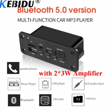 Kebıdu 2 * 3W Amplifikatör DC 5V MP3 WMA kablosuz bluetooth 5.0 Dekoder Kurulu Ses Modülü USB FM TF Kayıt Radyo AUX girişi Araba İçin