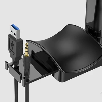 Kulaklık Braketi Döner Monte PC oyun kulaklığı Ekran Standı Tutucu Altında Masa Kulaklık askı kancası USB Bağlantı Noktaları İle Hub