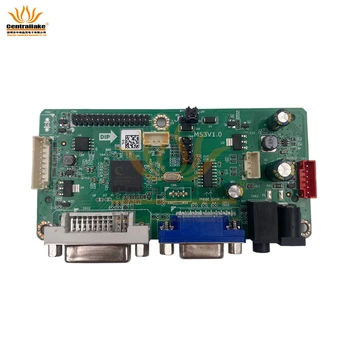 LVDS standart LCD LED Monitör kontrol panosu LCD sürücü M53V1.0 ile DVI, VGA ve PC Ses sinyal girişi Arayüzü