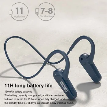 Lenovo XE06 Bluetooth kablosuz kulaklıklar IPX7 Su Geçirmez çift mikrofonlu kulaklık Boyun Bandı Kulaklık Spor Koşu Spor Yoga