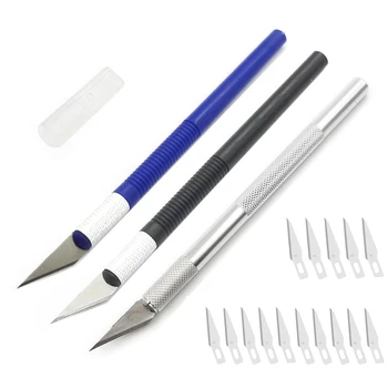 MYPOVOS ABS / MetalScalpel Bıçak kaymaz Kesici Gravür Zanaat Bıçakları Bıçakları Neşter Kırtasiye PCB Tamir DIY El Aletleri
