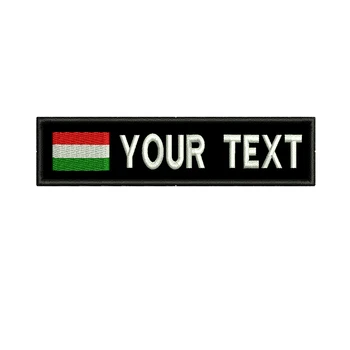 Macaristan Bayrağı Nakış Özel Ad Yamalar Çizgili Rozetleri Etiket Kanca Destek Demir On Dikmek İçin Giysi Çanta Şapka Demeti