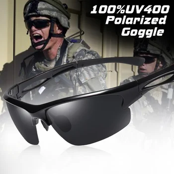Marka Açık Spor Güneş Gözlüğü Erkekler Polarize Rüzgar Geçirmez Taktik Askeri güneş gözlüğü Sürüş Oculos De Sol zonnebril heren UV400