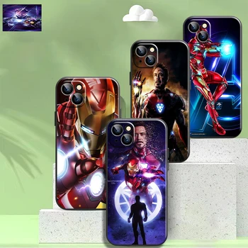 Marvel Avengers Demir Adam Telefon Kılıfı İçin iPhone 13 12 11 Pro Max Mini X XR XS Max 5 6 6S 7 8 Artı Arka Coque Carcasa Yumuşak