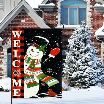 Merry Christmas Bahçe Bayrağı Sundurma Kapı Afiş Asılı Süsleme Açık Noel Süslemeleri Ev İçin Xmas Navidad 2022 Yeni Yıl