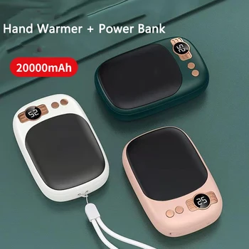 Mi ni el ısıtıcı Güç Bankası 20000mAh Taşınabilir Şarj Poverbank harici pil şarj edici güç bankası Xiao mi mi iPhone Samsung