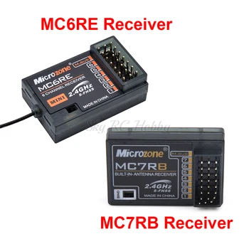MicroZone MC7RB MC6RE Mini Alıcı 6CH İçin MicroZone MC6C 2.4 G 6CH Denetleyici Verici RC Uçak Drone için