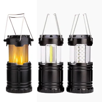 Mini 3 * COB çadır lambası LED taşınabilir fener TelescopicTorch kamp lambası su geçirmez acil ışık Powered By 3 * AAA çalışma ışığı
