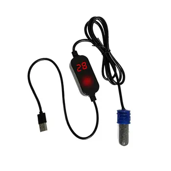Mini Akvaryum ısıtıcı çubuk 18-34 ° C USB Şarj Balık Kaplumbağa Kurbağa Tankı akvaryum ısıtıcı Dalgıç Termostat ısıtıcı