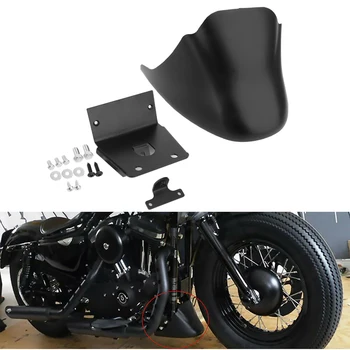 Motosiklet Dilsiz Siyah Ön Alt Spoiler Çamurluk Hava Barajı Çene Fairing İçin Harley Sportster XL Demir 883 1200 Modelleri