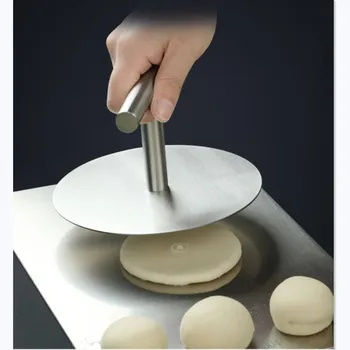 Mutfak Aracı Paslanmaz Çelik Yuvarlak Tortilla Basın için Kolu ile Ev el basınç Pasta Kabuk Çerez Pasta