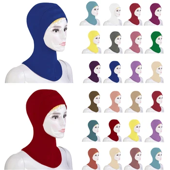 Müslüman Kadınlar Underscarf Başörtüsü Boyun Kapak Başkanı Bonnet Amira İslam Türban Şapka Peçe Namaz Şapka Ninja Boyun Kapak Şapka Moda