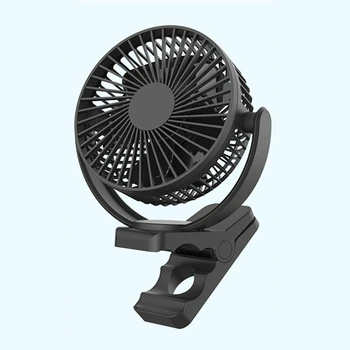 Mİni Taşınabilir Masa Klip Fan Küçük Soğutma Ventilador 8 inç Şarj Edilebilir Dönen Surround Hava Sirkülasyonu 4 hız Ayarlı Sessiz