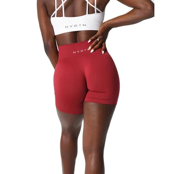 NVGTN Düz Renk Spandex Dikişsiz Şort kadın Yumuşak Egzersiz Tayt egzersiz kıyafeti Yoga Pantolon Yüksek Bel egzersiz kıyafeti