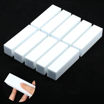 Nail Art Tampon Öğütücü Parlatıcı Blok Beyaz tırnak törpüsü Pedikür İpuçları Manikür Bakımı Sünger Tampon Jel Lehçe Aksesuarları Araçları