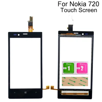 Nokia Lumia 720 Için mobil Dokunmatik Ekran Dokunmatik Ekran Digitizer Paneli Dokunmatik Ön Cam Lens Araçları
