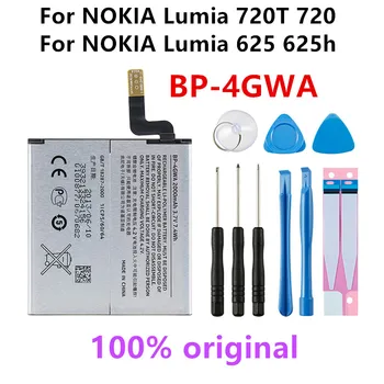 Orijinal BP - 4GWA NOKİA Lumia 720 T Için 2000 mAh Yedek Pil 720 625 625 h RM - 885 Heves BP4GWA Li-Polimer Piller + Araçları