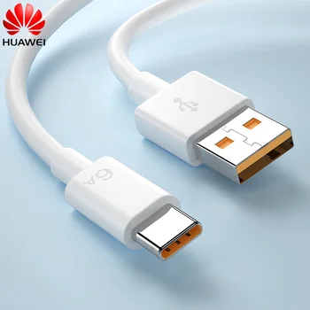 Orijinal Huawei Süper Şarj Hızlı Şarj 6A USB C Tipi şarj kablosu 66W Beyaz 1M USB-C Kablosu İçin Huawei P50 Pro Mate 40 P30 Pro