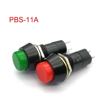 PBS-11A 12mm Kendinden kilitlemeli Plastik basmalı anahtar Mandallama Anahtarları 3A 250V AC 2PİN