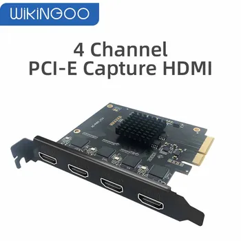 PCI Express HD Video Yakalama Kartı 1080p / 60fps - 4 Kanal HDMI uyumlu Oyun Canlı Yayın OBS vMix Wirecast Xsplit