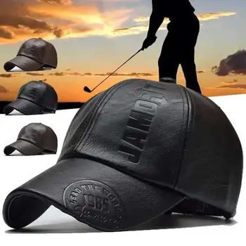 PU Deri beyzbol şapkası kışlık şapkalar Ayarlanabilir Snapback Şapka Erkekler Kadınlar Spor Şapkalar Golf Spor Koşu Balıkçılık Açık Kapaklar