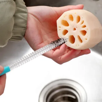 Paslanmaz Çelik Temizleme Fırçası Şişe Temizleyici Fırça Banyo Lavabo Boru Temizleyici Lotus Kök Fırça Kanalizasyon Temizleme Fırçası