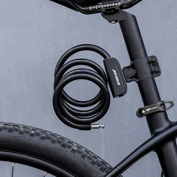 ROCKBROS Taşınabilir Bisiklet Kilidi Bisiklet Anti-hırsızlık Halka Kilit MTB Yol Bisiklet Kablo Kilidi Motosiklet Araç Bisiklet Aksesuarları