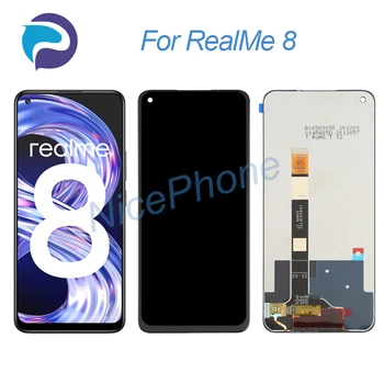 RealMe için 8 LCD ekran dokunmatik ekranlı sayısallaştırıcı grup Değiştirme 6.4 