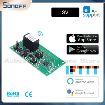 SONOFF SV 5-24V Wifi akıllı anahtar eWeLink APP Uzaktan Otomasyon Ev Modülleri Güvenli Voltaj Kablosuz Anahtarı Alexa Google Ev